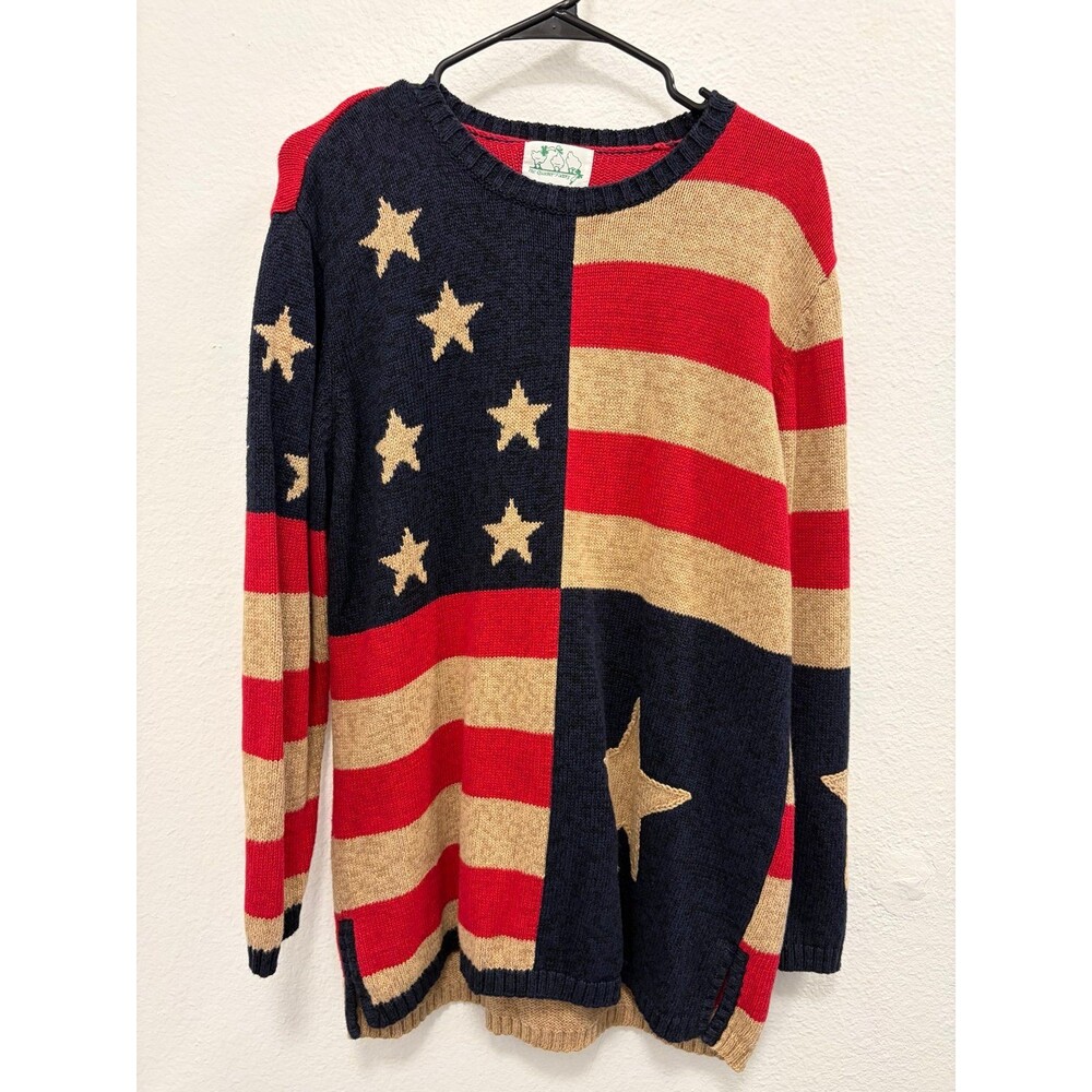 Vintage Women’s Quacker Factory American Flag Sweater 90s 80s